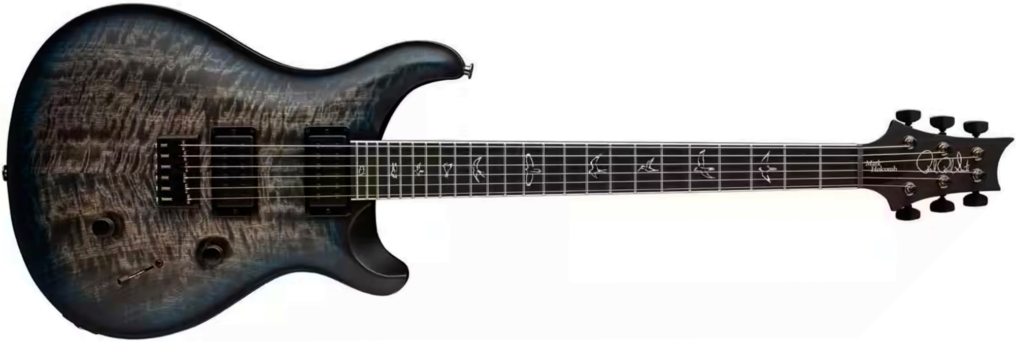 Prs Mark Holcomb Usa Signature 2h Seymour Duncan Ht Eb - Holcomb Wraparound Blue Burst - Guitare Électrique Double Cut - Main picture