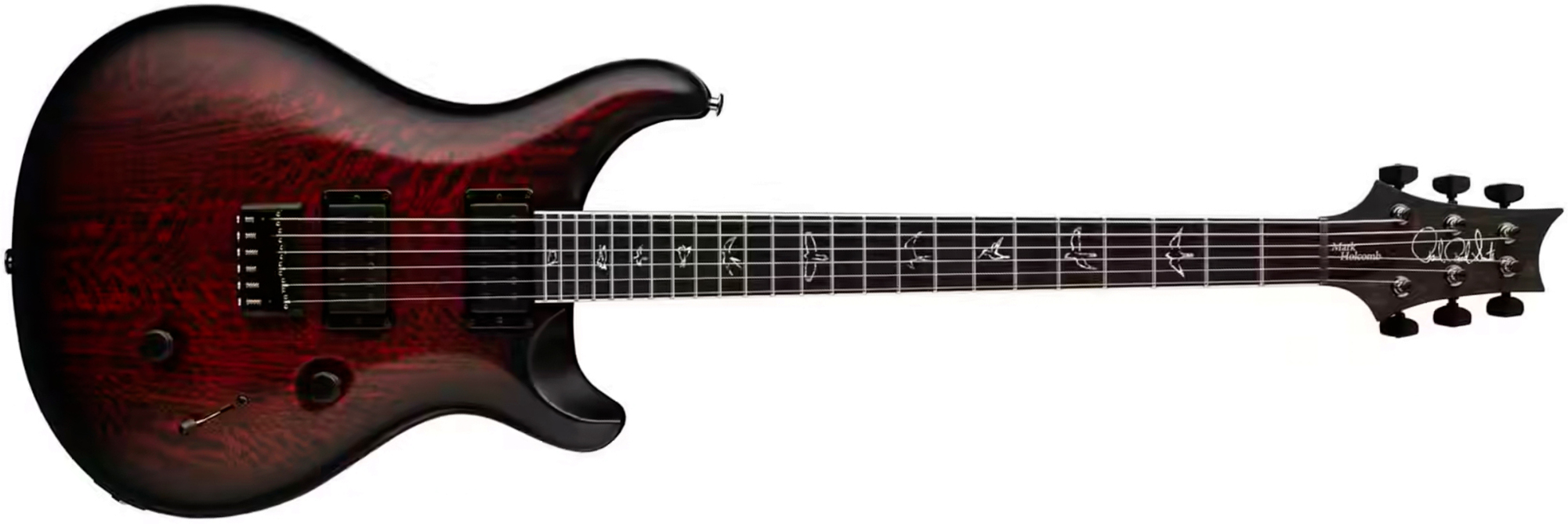 Prs Mark Holcomb Usa Signature 2h Seymour Duncan Ht Eb - Fire Smokeburst - Guitare Électrique Double Cut - Main picture