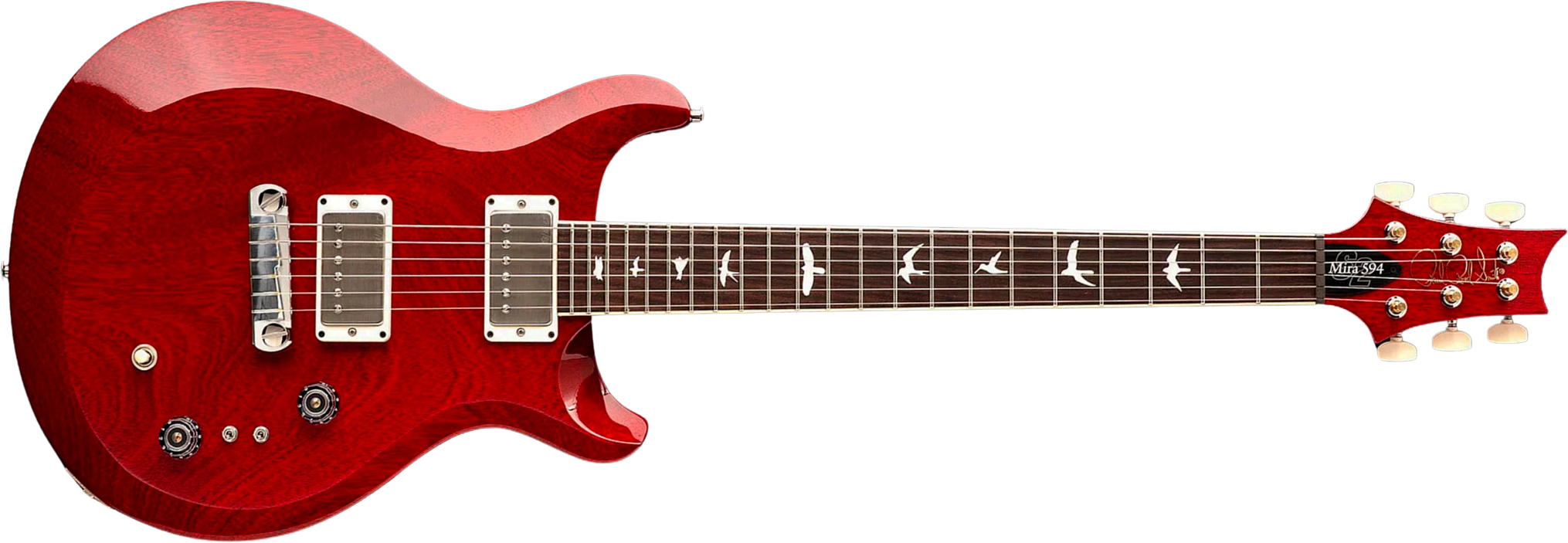Prs Mira 594 S2 Usa 2h Ht Rw - Vintage Cherry - Guitare Électrique Double Cut - Main picture