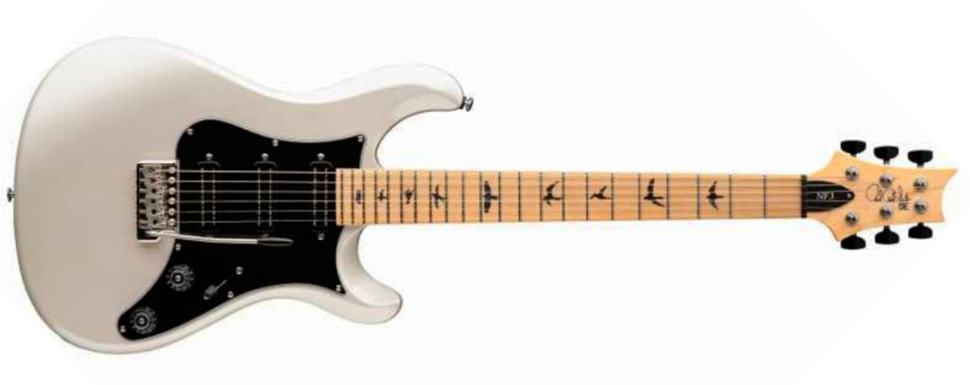 Prs Nf3 Maple Se Bolt-on 3mh Trem Mn - Pearl White - Guitare Électrique Double Cut - Main picture