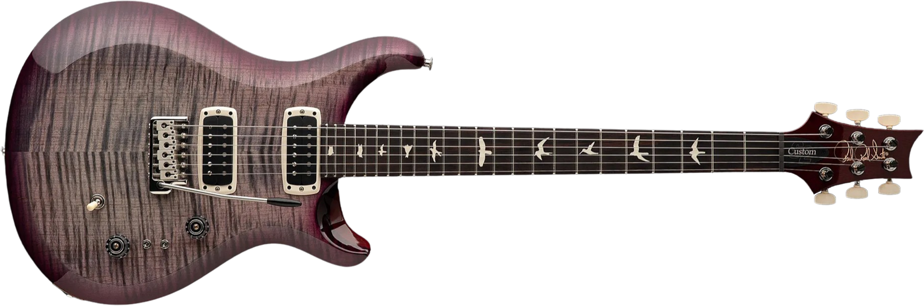 Prs S2 Custom 24-08 Usa 2h Tci Trem Rw - Faded Gray Black Purple Burst - Guitare Électrique Double Cut - Main picture
