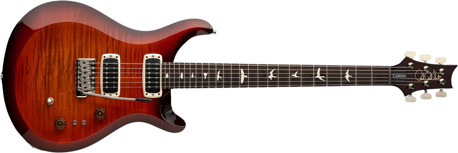 Prs S2 Custom 24-08 Usa 2h Tci Trem Rw - Dark Cherry Sunburst - Guitare Électrique Double Cut - Main picture