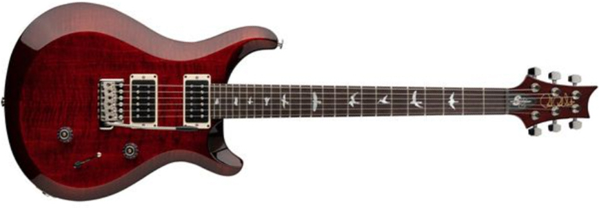 Prs S2 Custom 24 10th Ann. Ltd Usa 2023 2h Trem Rw - Fire Red Burst - Guitare Électrique Double Cut - Main picture