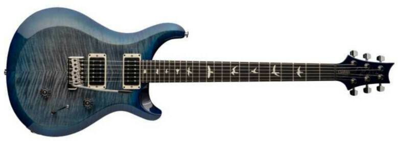 Prs S2 Custom 24 Usa 2024 Hh Trem Rw - Faded Gray Black Blue Burst - Guitare Électrique Double Cut - Main picture