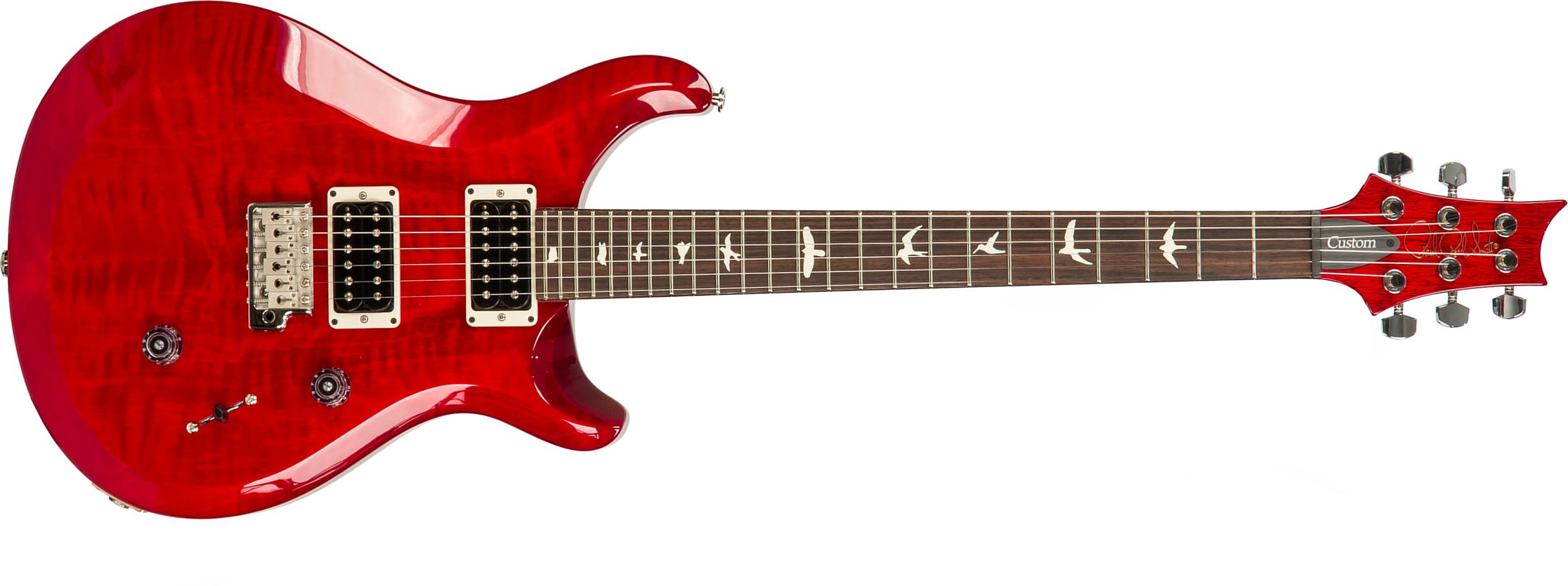 Prs S2 Custom 24 Usa Hh Trem Rw - Scarlet Red - Guitare Électrique Double Cut - Main picture
