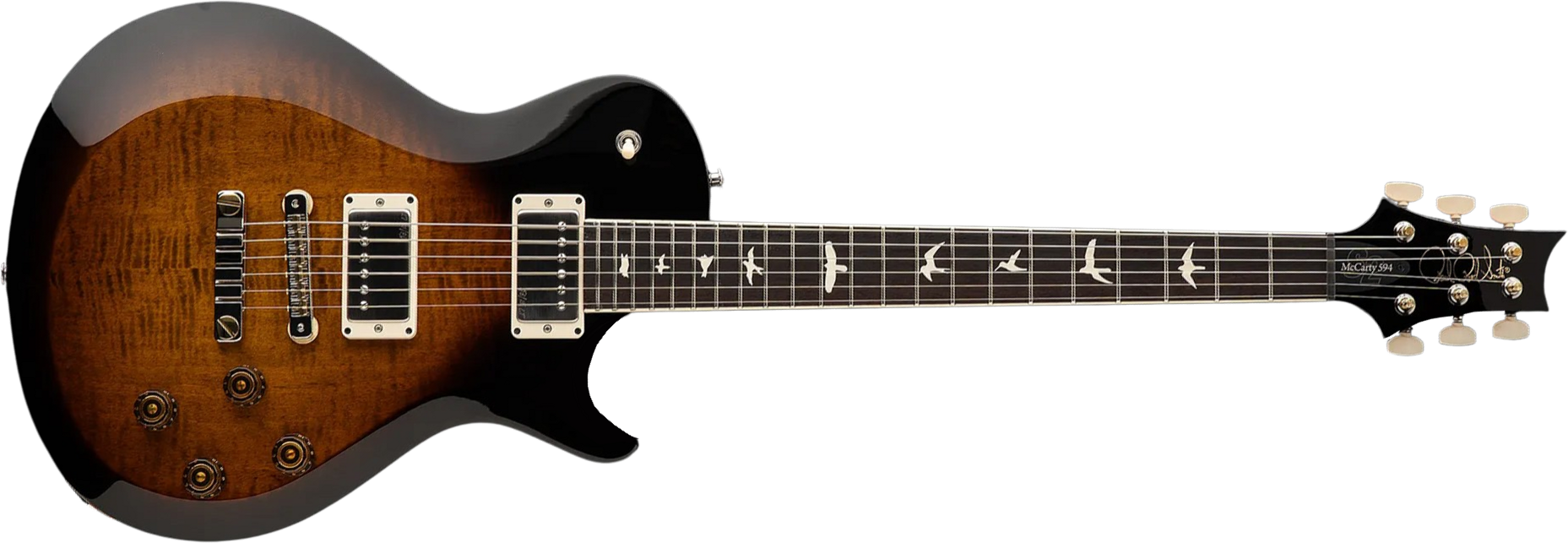 Prs S2 Mccarty 594 Singlecut Usa 2h 58/15lt Ht Rw - Black Amber - Guitare Électrique Single Cut - Main picture