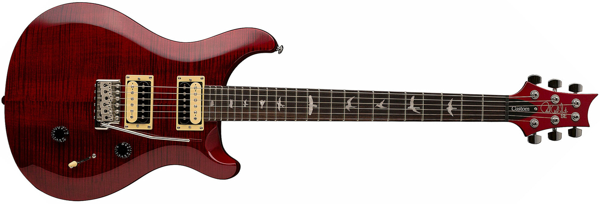 Prs Se Custom 24 2018 Hh Trem Rw - Scarlet Red - Guitare Électrique Double Cut - Main picture