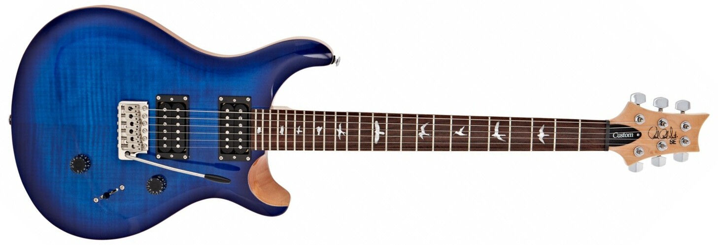 Prs Se Custom 24 2023 2h Trem Rw - Faded Blue - Guitare Électrique Double Cut - Main picture