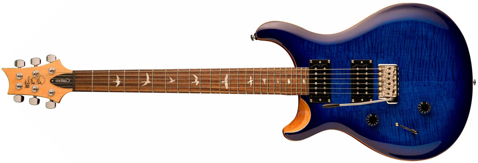 Prs Se Custom 24 Lh 2021 2h Trem Rw +housse - Faded Blue Burst - Guitare Électrique Gaucher - Main picture