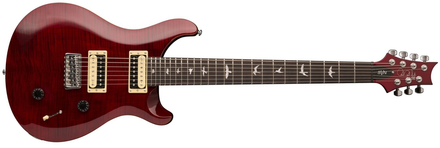 Prs Se Svn 7 String Savior - Black Cherry - Guitare Électrique 7 Cordes - Main picture