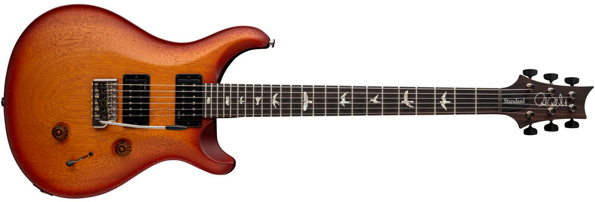 Prs Standard 24 S2 Usa 2h Dmo Trem Rw - Dark Cherry Sunburst Satin - Guitare Électrique Double Cut - Main picture