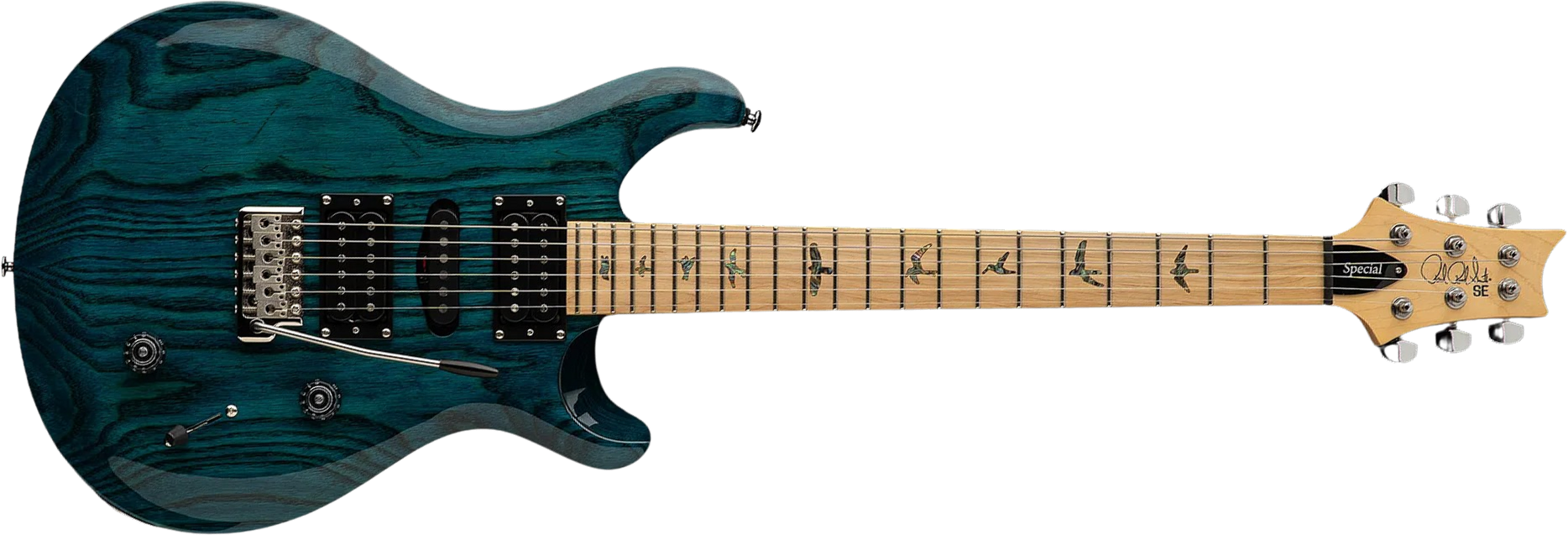 Prs Swamp Ash Special 5-way Switch Se Hsh Trem Mn - Iridescent Blue - Guitare Électrique Double Cut - Main picture