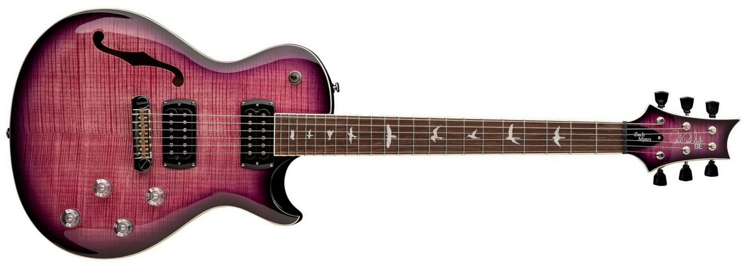 Prs Zach Myers Se Signature 2h Ht Rw - Elderberry Burst - Guitare Électrique Single Cut - Main picture