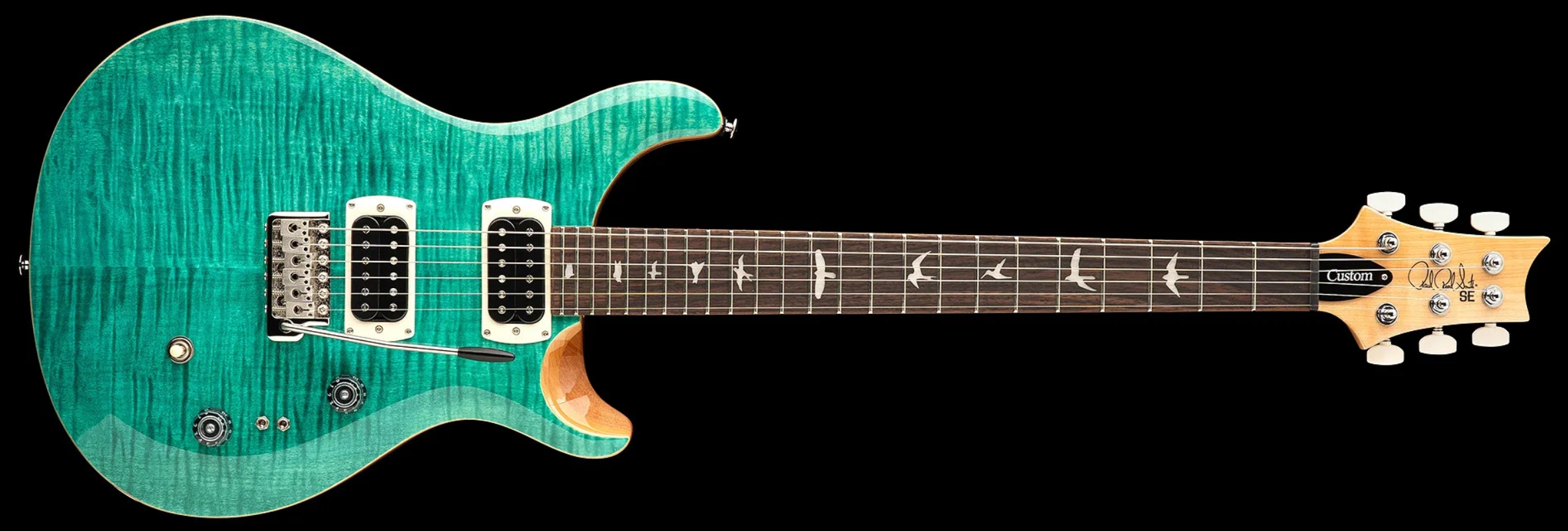 Prs Custom 24-08 Se (wing Tuners) 2h Trem Rw - Turquoise - Guitare Électrique Double Cut - Variation 1