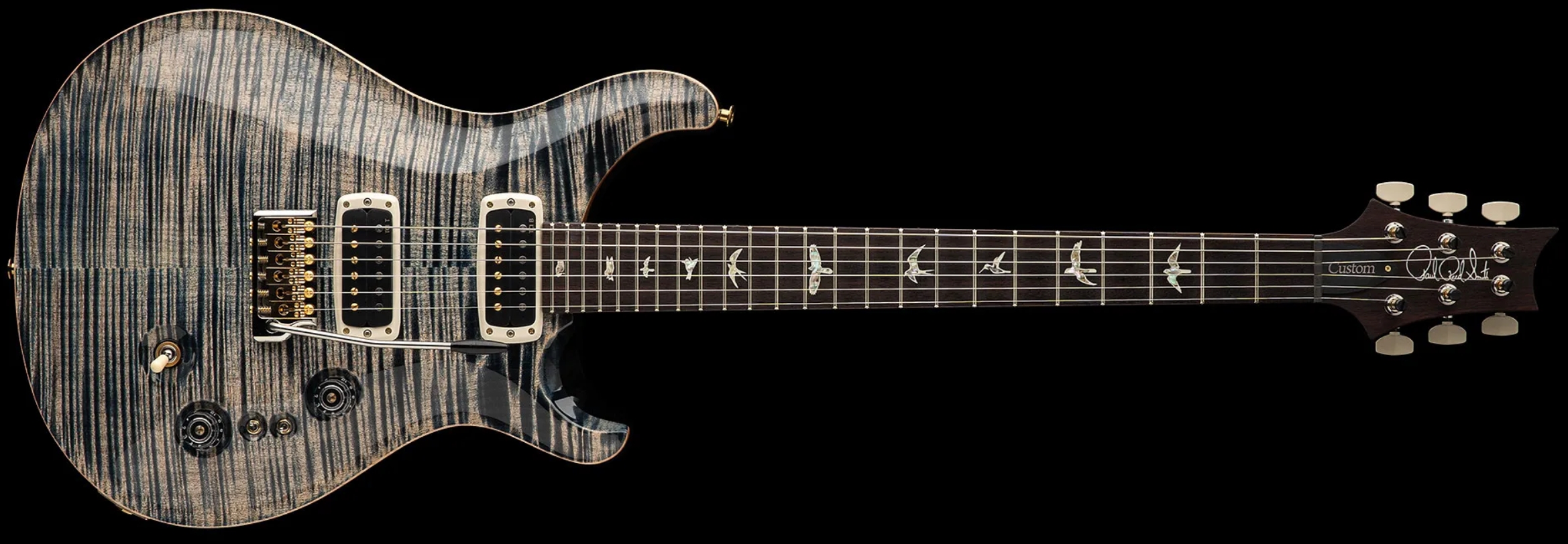 Prs Custom 24-08 Usa 2h Tci Trem Rw - Faded Whale Blue - Guitare Électrique Double Cut - Variation 3