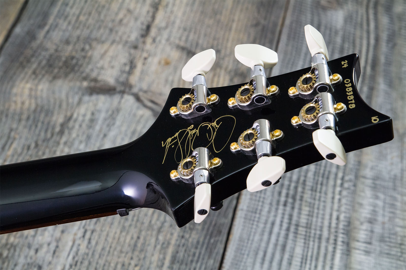 Prs Custom 24 10 Top Hand-signed Usa 2h Trem Rw #0383878 - Purple Mist - Guitare Électrique Double Cut - Variation 10