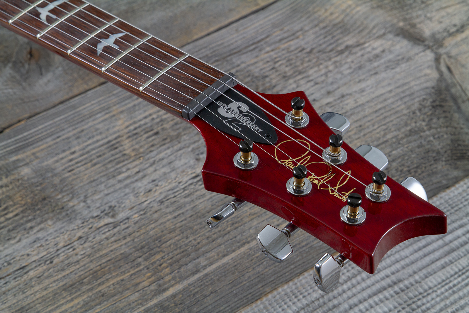 Prs Custom 24 10th Ann. S2 Ltd Usa 2h 85/15 Ht Rw - Bonni Pink Cherry Burst - Guitare Électrique Double Cut - Variation 6