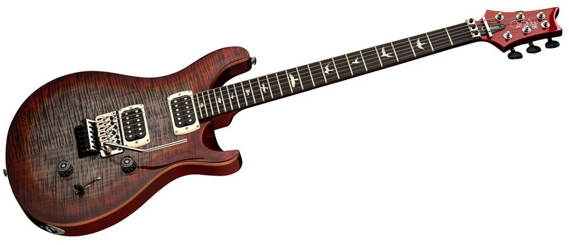 Prs Custom 24 Floyd Se (wing Tuners) 2h Fr Rw - Charcoal Cherry Burst - Guitare Électrique Double Cut - Variation 1