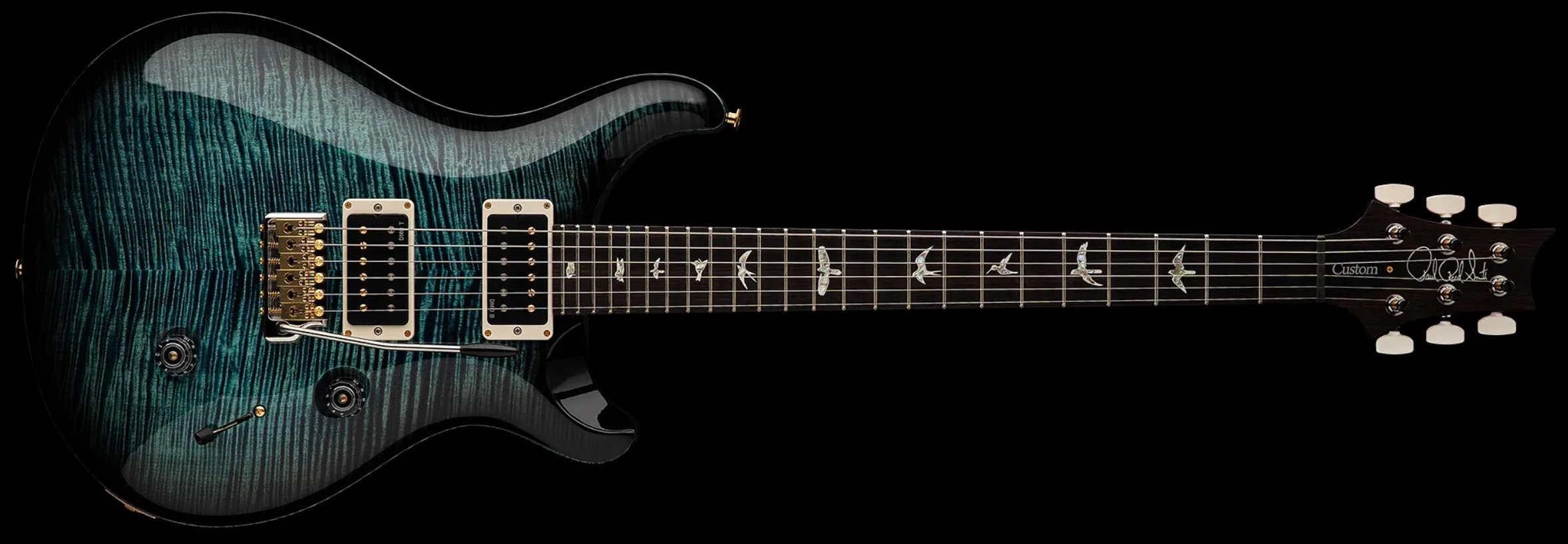 Prs Custom 24 Usa 2h Dmo Trem Rw - Cobalt Smokeburst - Guitare Électrique Double Cut - Variation 2