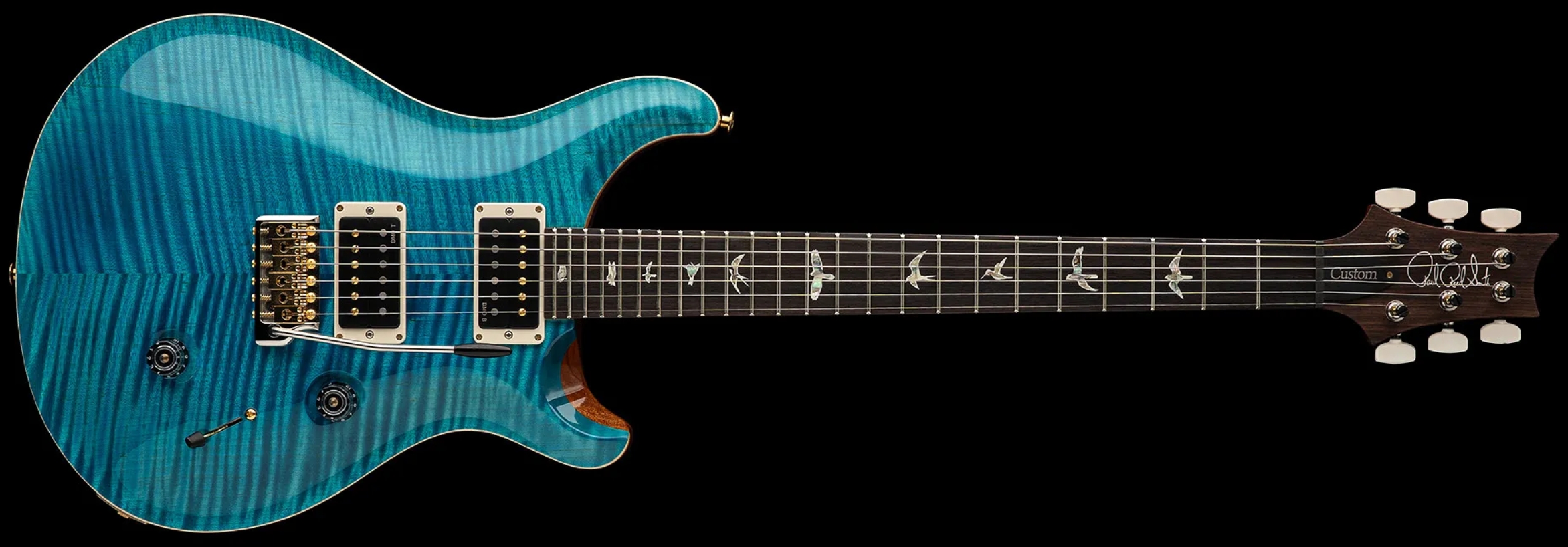 Prs Custom 24 Usa 2h Dmo Trem Rw - Carroll Blue - Guitare Électrique Double Cut - Variation 2