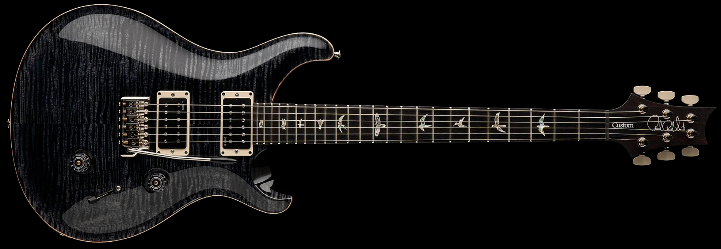 Prs Custom 24 Usa 2h Dmo Trem Rw - Gray Black - Guitare Électrique Double Cut - Variation 6