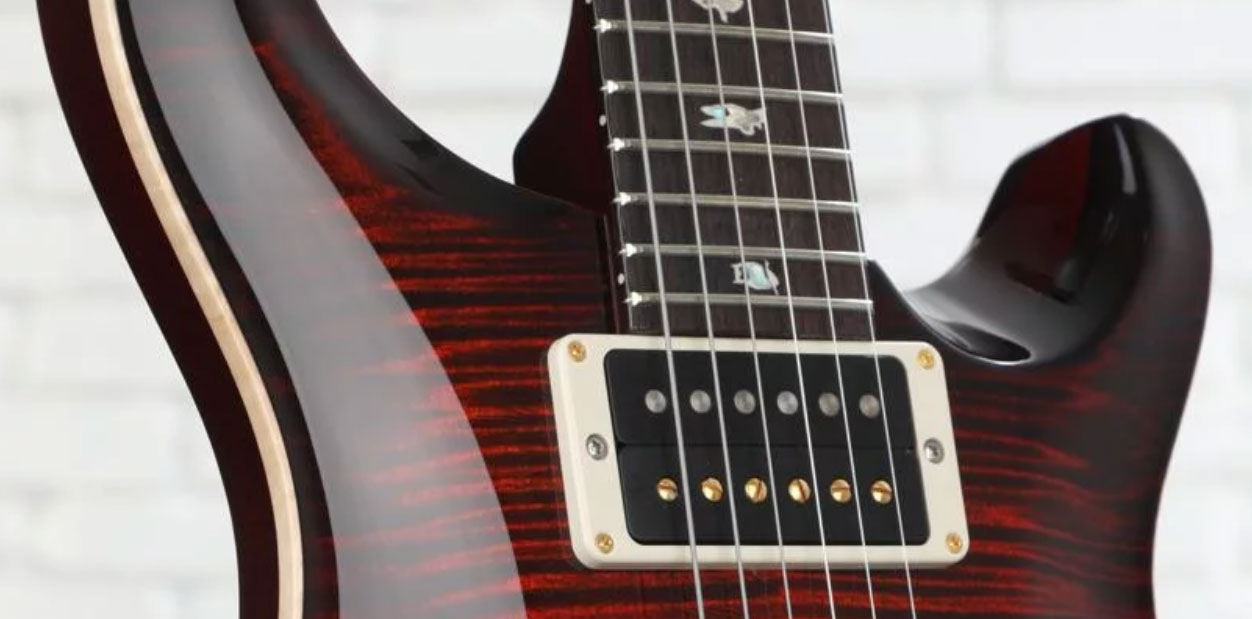 Prs Custom 24 Usa 2h Trem Rw - Fire Red Burst - Guitare Électrique Double Cut - Variation 2