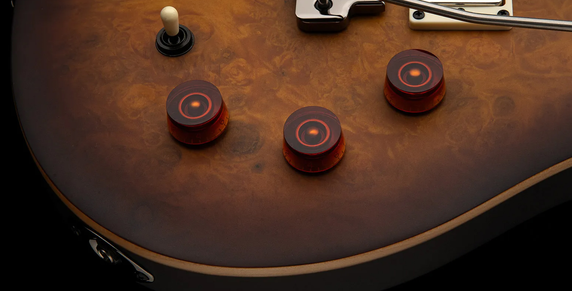 Prs David Grissom Dgt Laurel Burl Se Exotic Veneer Trem 2h Rw - Mccarty Tobacco Burst - Guitare Électrique Double Cut - Variation 3