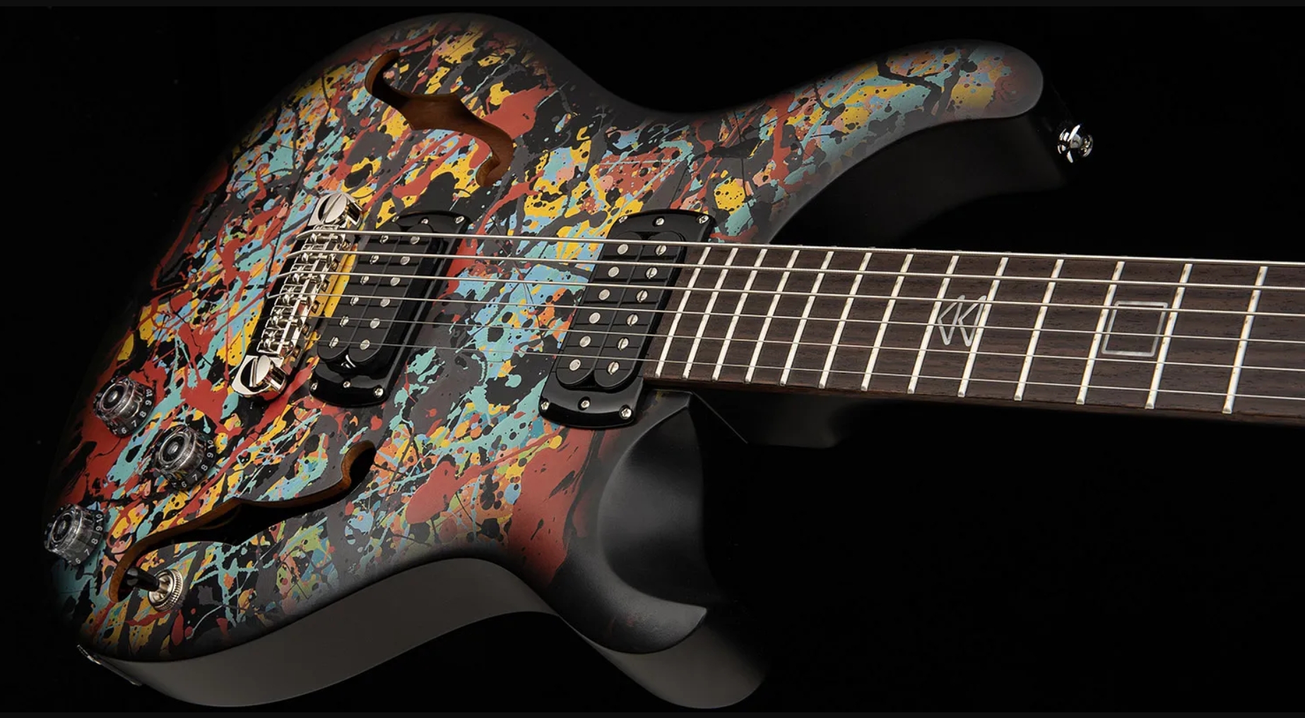 Prs Ed Sheeran Hollowbody I Piezo Baritone Se Signature 2h Ht Rw - Cosmic Splash - Guitare Électrique Baryton - Variation 3