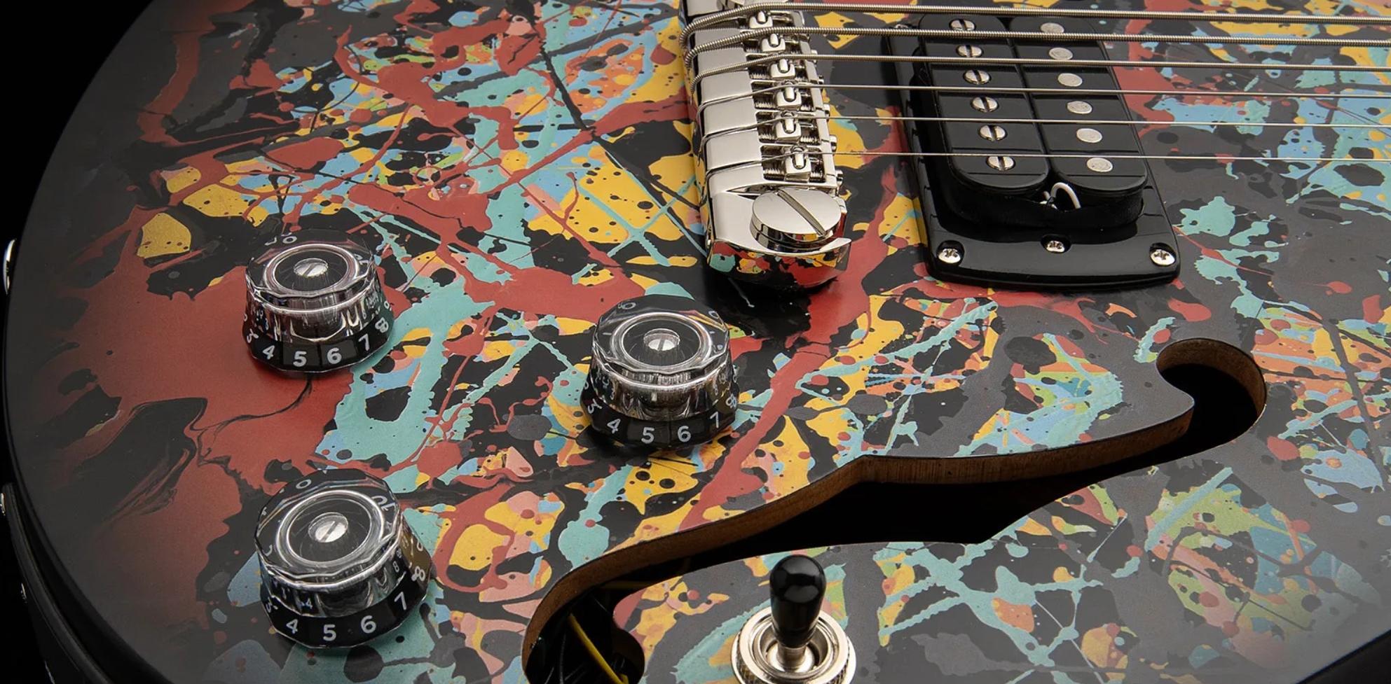 Prs Ed Sheeran Hollowbody I Piezo Baritone Se Signature 2h Ht Rw - Cosmic Splash - Guitare Électrique Baryton - Variation 4