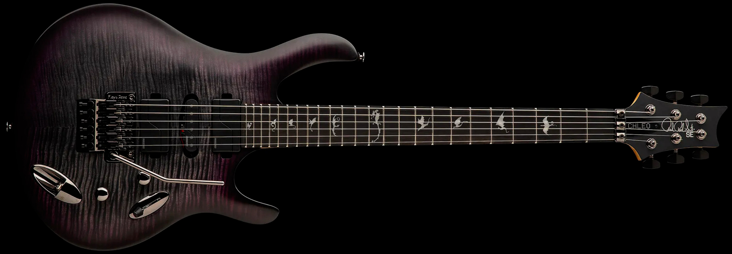 Prs Herman Li Chleo Se Signature Hsh Fishman Fluence Fr Eb - Charcoal Purple Burst - Guitare Électrique MÉtal - Variation 1