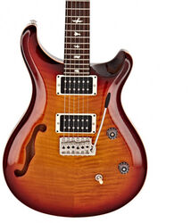 Guitare électrique double cut Prs USA Bolt-On CE 24 Semi-Hollow - Dark cherry sunburst
