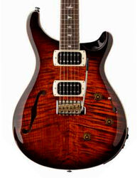 Guitare électrique 1/2 caisse Prs SE Custom 24 Semi-Hollow Piezo (Wing Tuners) - Orange Tiger Smokeburst