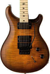 Guitare électrique double cut Prs USA Dustie Waring DW CE 24 Floyd - Burnt amber smokeburst