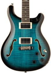 Guitare électrique 1/2 caisse Prs SE Hollowbody II Piezo - Peacock blue burst