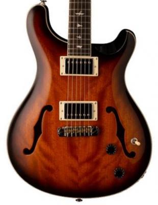 Guitare électrique solid body Prs SE Hollowbody Standard 2020 - Tobacco sunburst