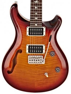 Guitare électrique solid body Prs USA Bolt-On CE 24 Semi-Hollow - Dark cherry sunburst
