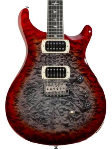 Guitare électrique double cut Prs SE Custom 24-08 Quilt (Wing Tuners) - Charcoal Cherry Burst