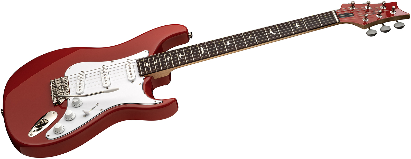 Prs John Mayer Silver Sky Defender Bolt-on Usa Ltd Trem 3s Rw - Portofino Red - Guitare Électrique Forme Str - Variation 2
