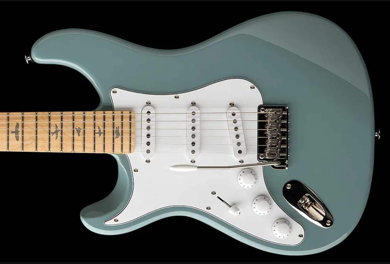 Prs John Mayer Silver Sky Maple Lh Se Signature Gaucher 3s Trem Mn - Stone Blue - Guitare Électrique Forme Str - Variation 1