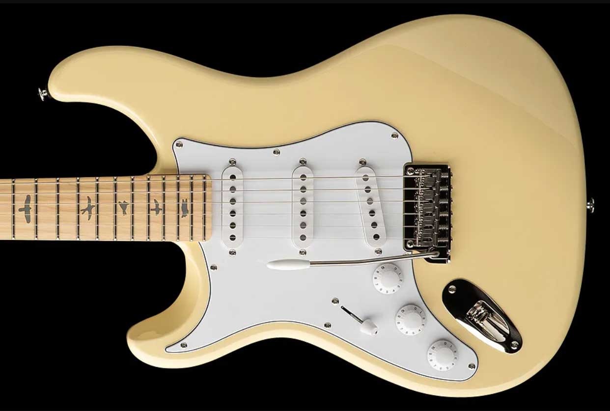 Prs John Mayer Silver Sky Maple Lh Se Signature Gaucher 3s Trem Mn - Moon White - Guitare Électrique Forme Str - Variation 1