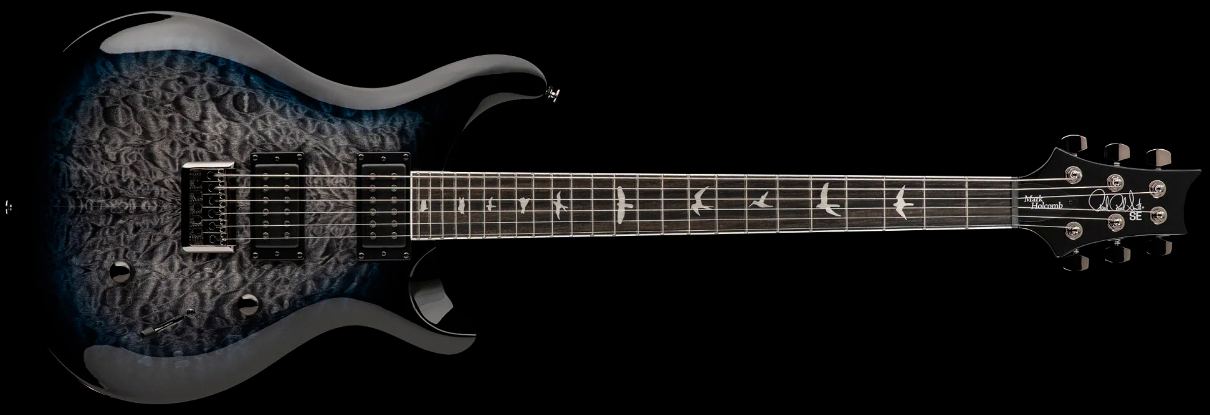Prs Mark Holcomb Se Signature 2h Seymour Duncan Ht Eb - Holcomb Blue Burst - Guitare Électrique MÉtal - Variation 2