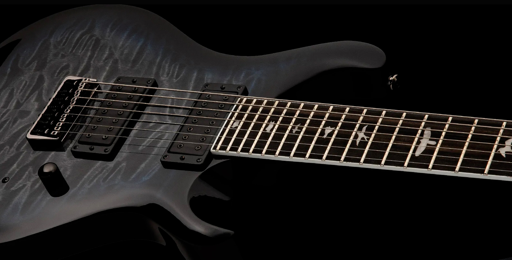 Prs Mark Holcomb Svn Se Signature 7c Baryton 2hseymour Duncan  Ht Eb - Holcomb Blue Burst - Guitare Électrique Baryton - Variation 2