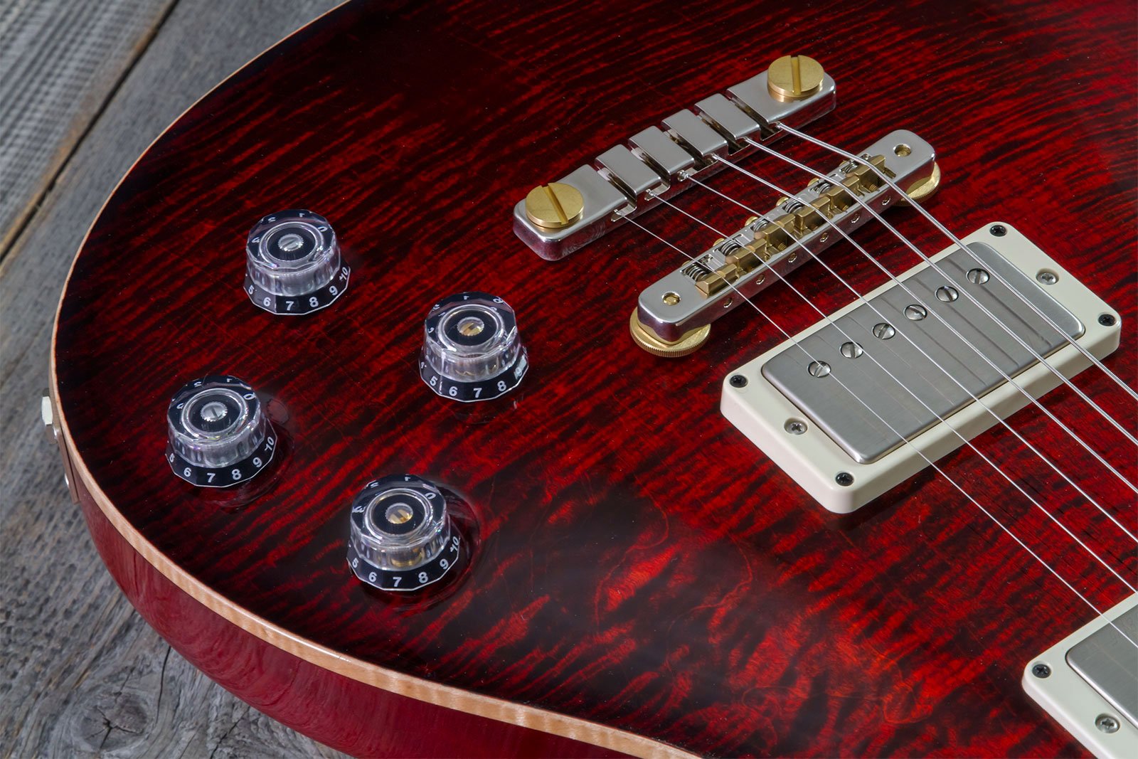 Prs Mccarty 594 Hand-signed Usa 2h Ht Rw #0362902 - Fire Red Burst - Guitare Électrique Double Cut - Variation 3