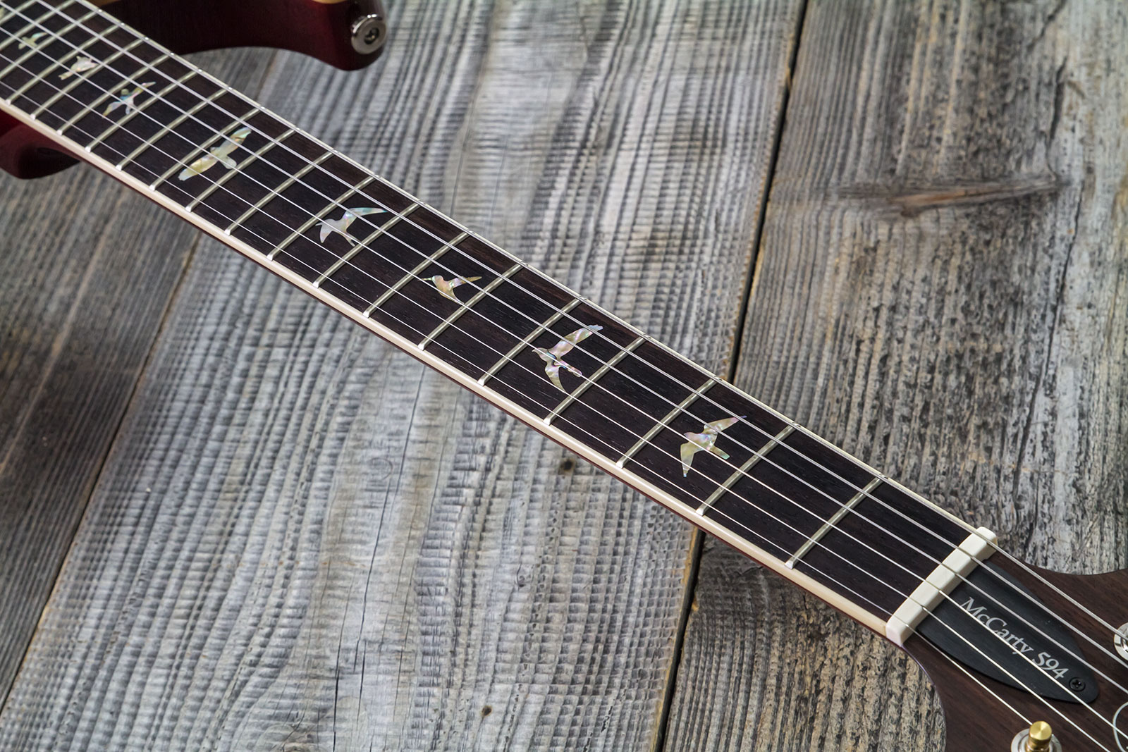 Prs Mccarty 594 Hand-signed Usa 2h Ht Rw #0362902 - Fire Red Burst - Guitare Électrique Double Cut - Variation 5