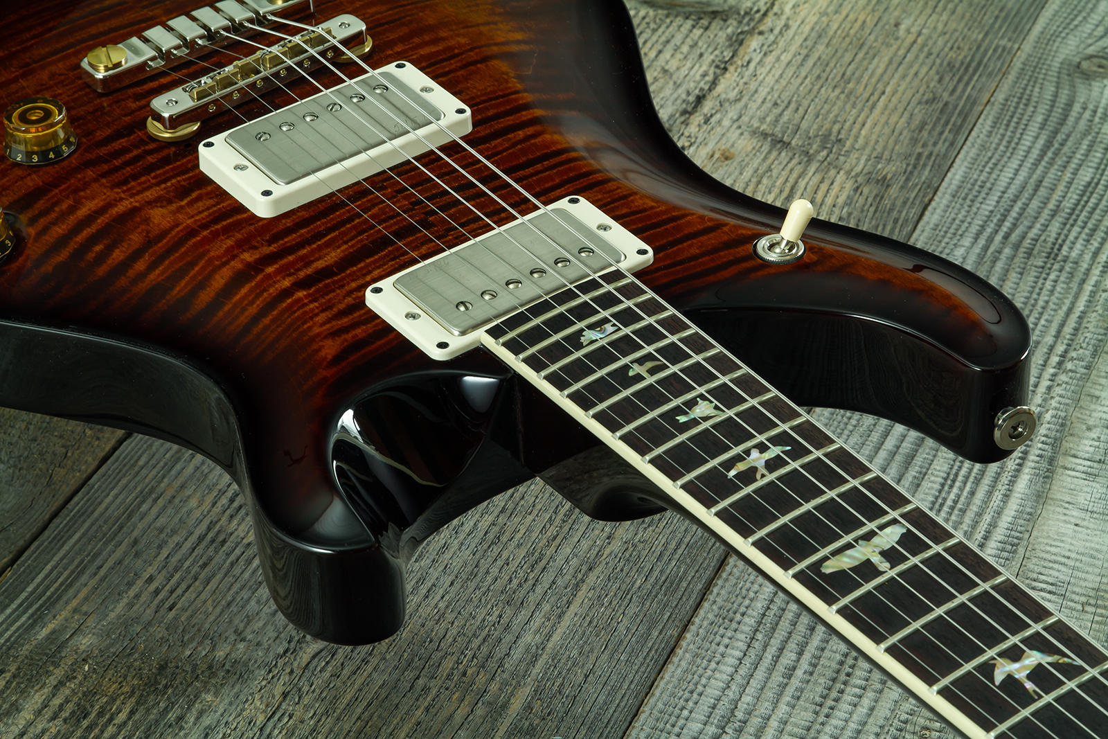 Prs Mccarty 594 Hand-signed Usa 2h Ht Rw #0377741 - Black Gold Wraparound Burst - Guitare Électrique Double Cut - Variation 4