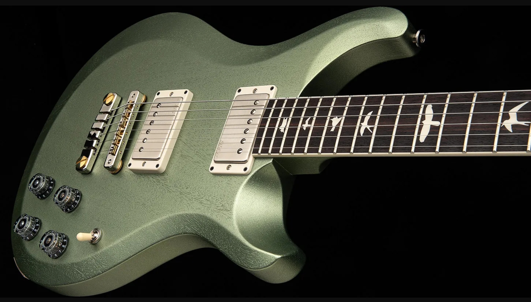 Prs Mccarty 594 Thinline S2 Usa 2h 58/15lt Ht Rw - Mavis Mint Metallic Satin - Guitare Électrique Double Cut - Variation 3