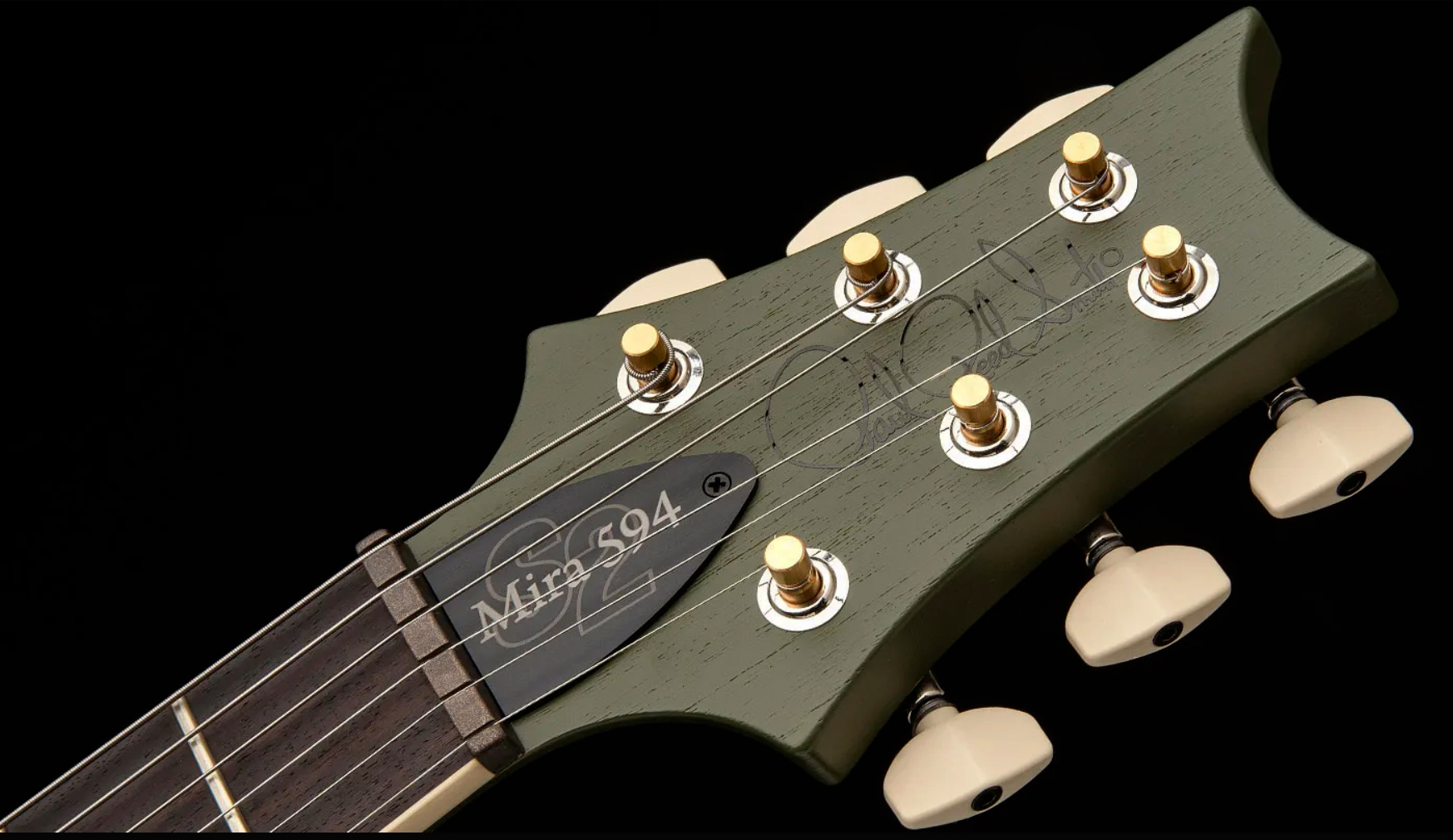 Prs Mira 594 Satin S2 Usa 2h Ht Rw - Matcha Green - Guitare Électrique Double Cut - Variation 8