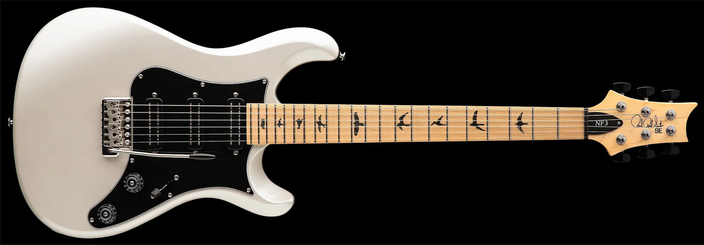 Prs Nf3 Maple Se Bolt-on 3mh Trem Mn - Pearl White - Guitare Électrique Double Cut - Variation 2