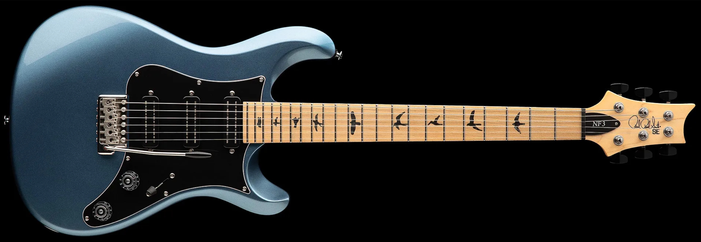 Prs Nf3 Maple Se Bolt-on 3mh Trem Mn - Ice Blue Metallic - Guitare Électrique Double Cut - Variation 2