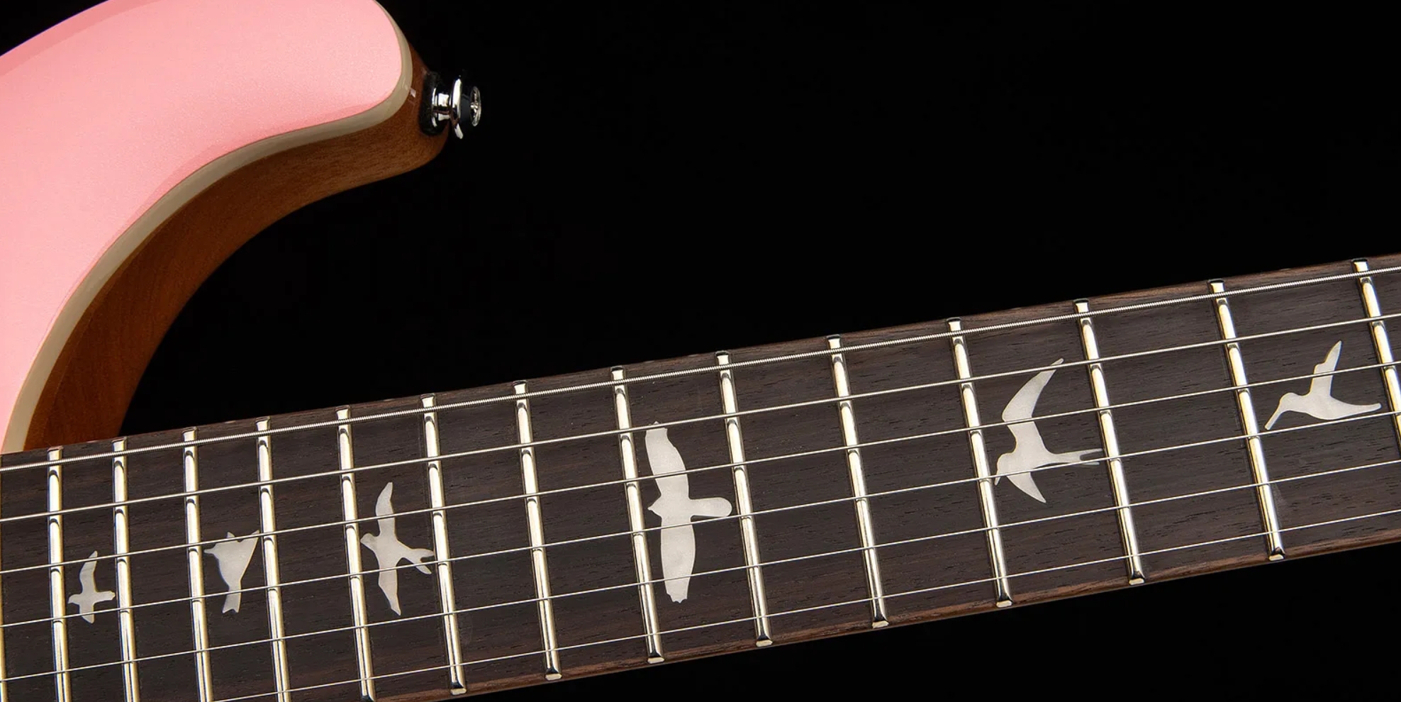 Prs Rock Lady Custom 24-08 Se Ltd 2h Ht Rw - Pearl Pink - Guitare Électrique Double Cut - Variation 3